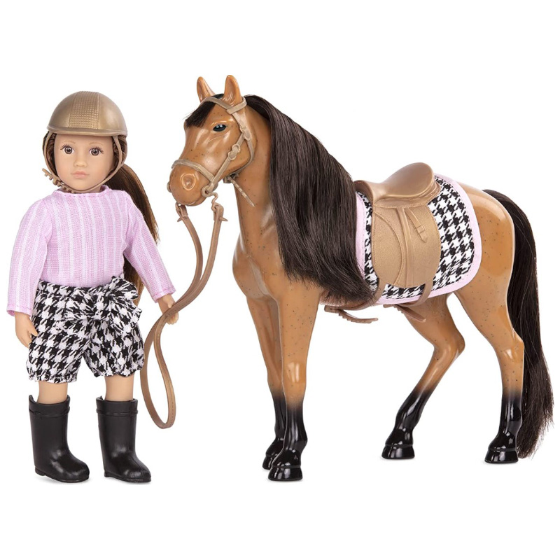 Lori Dukke og Hest 15cm - Celia og Morgan